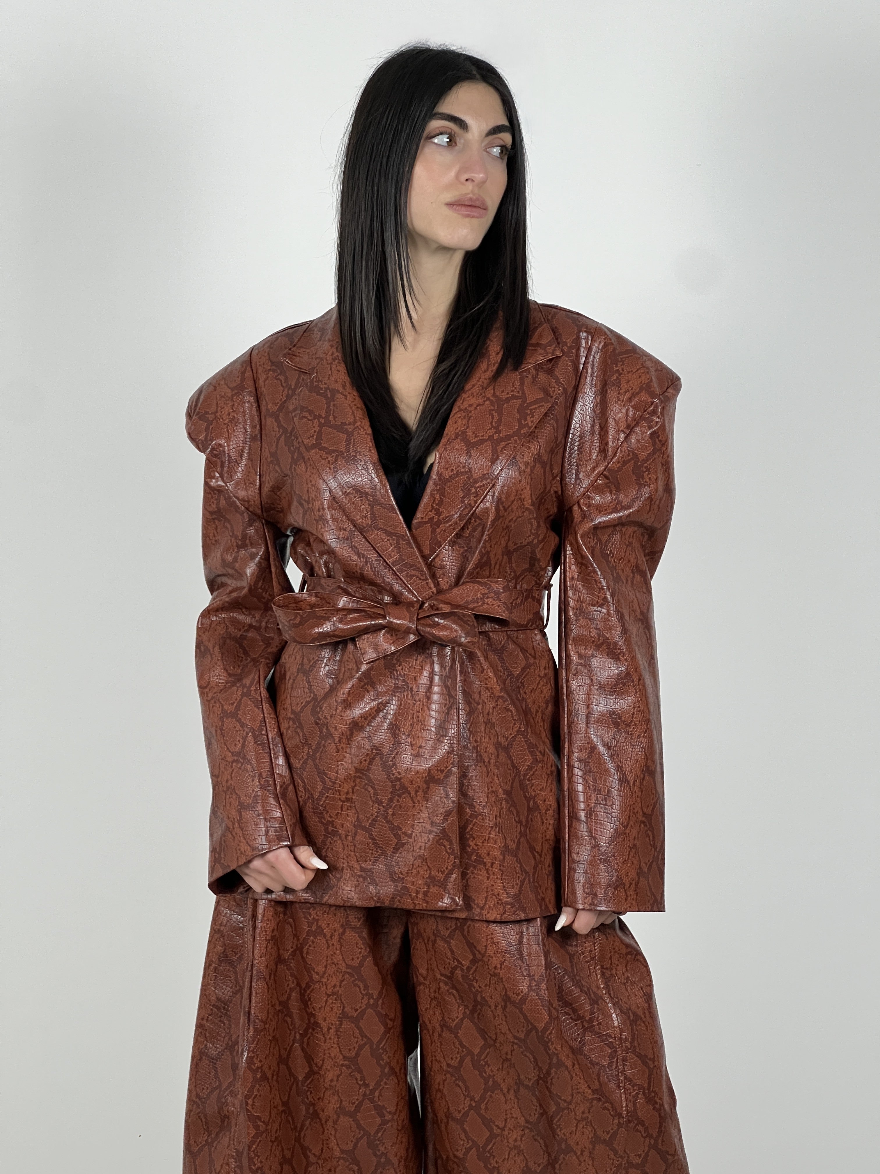 Blazer stampa anaconda col. Ruggine