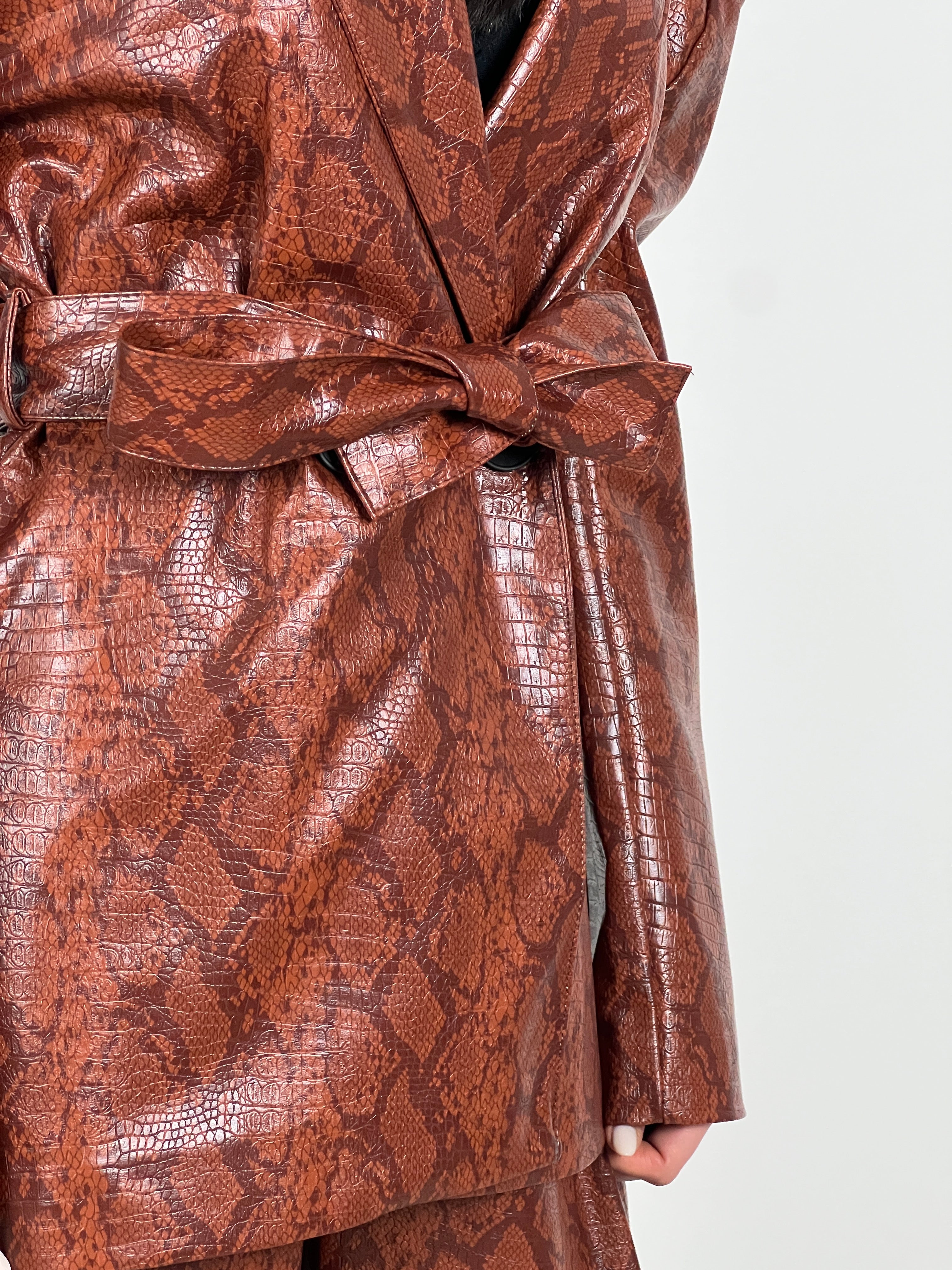 Blazer stampa anaconda col. Ruggine