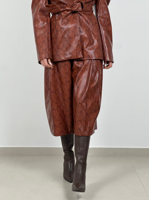 Bermuda stampa Anaconda col. Ruggine