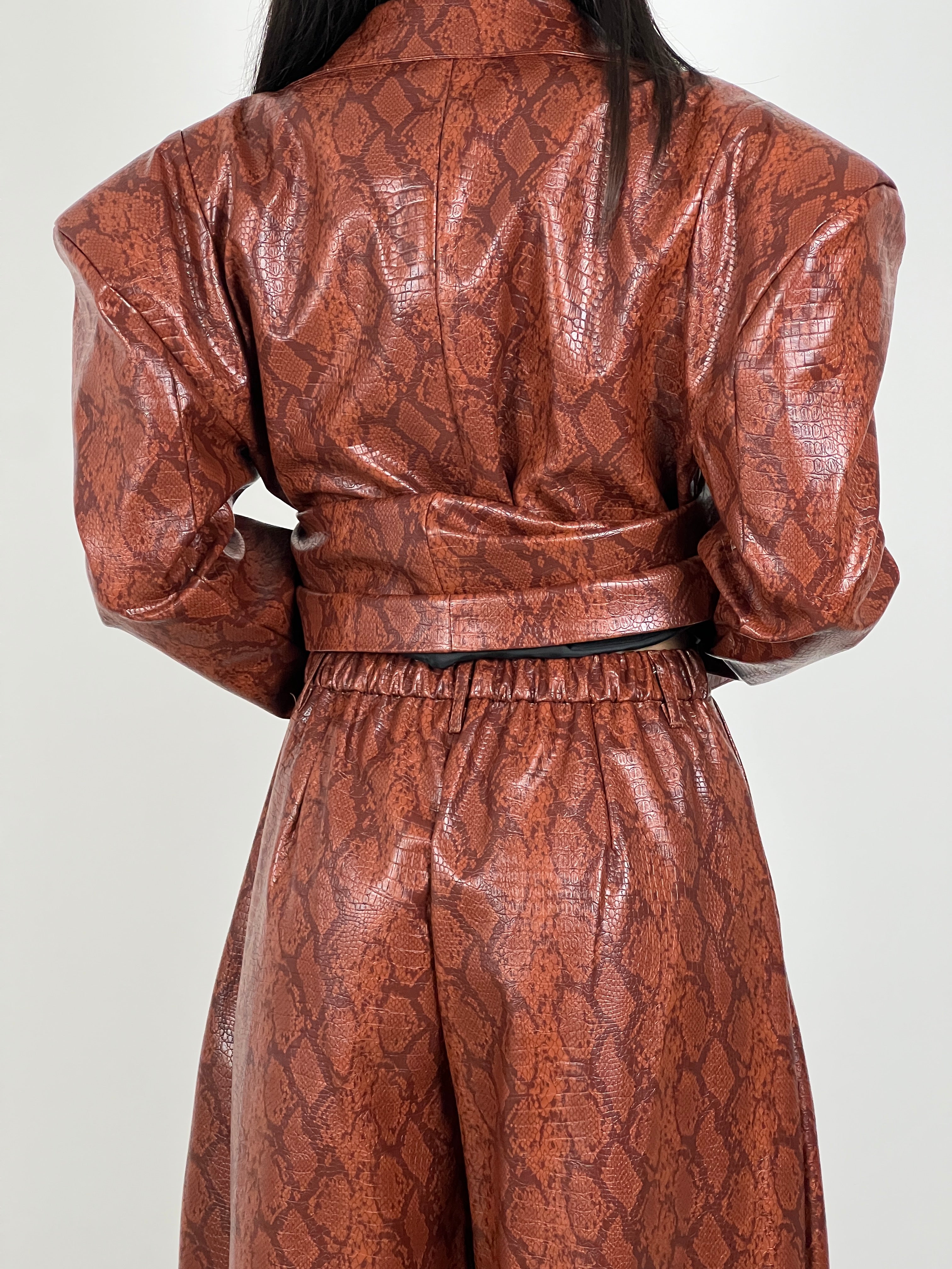 Bermuda stampa Anaconda col. Ruggine