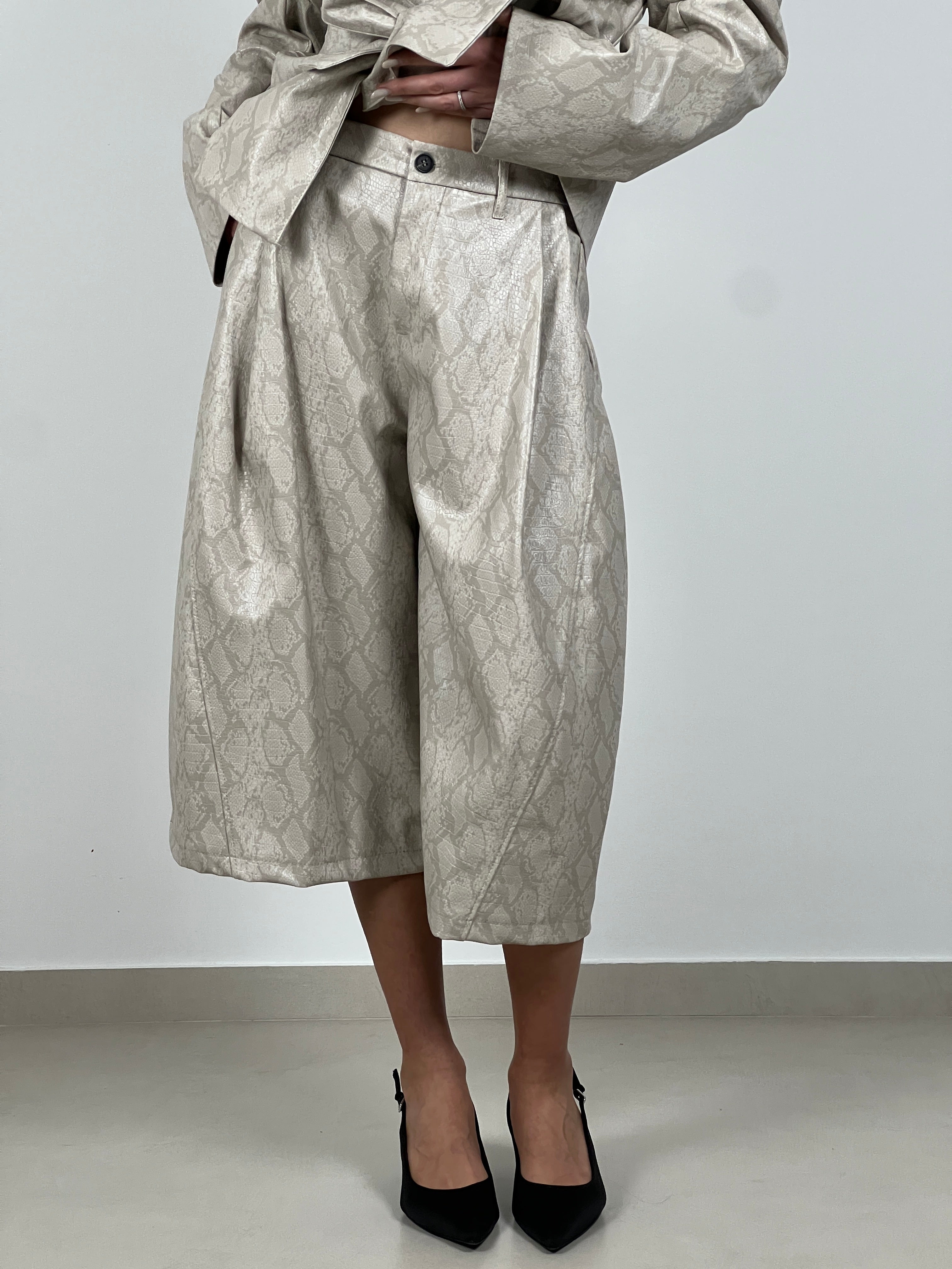 Bermuda stampa Anaconda col. Burro