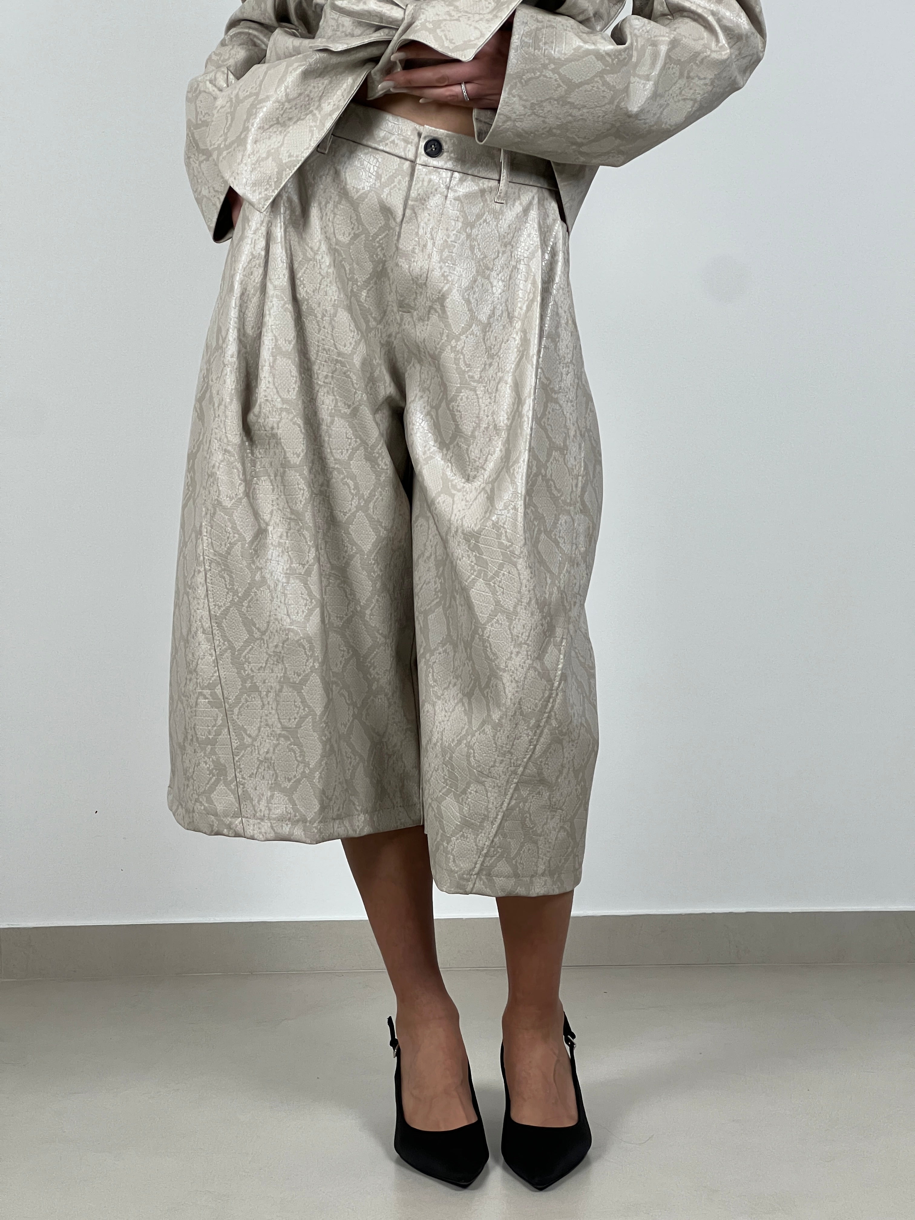 Bermuda stampa Anaconda col. Burro