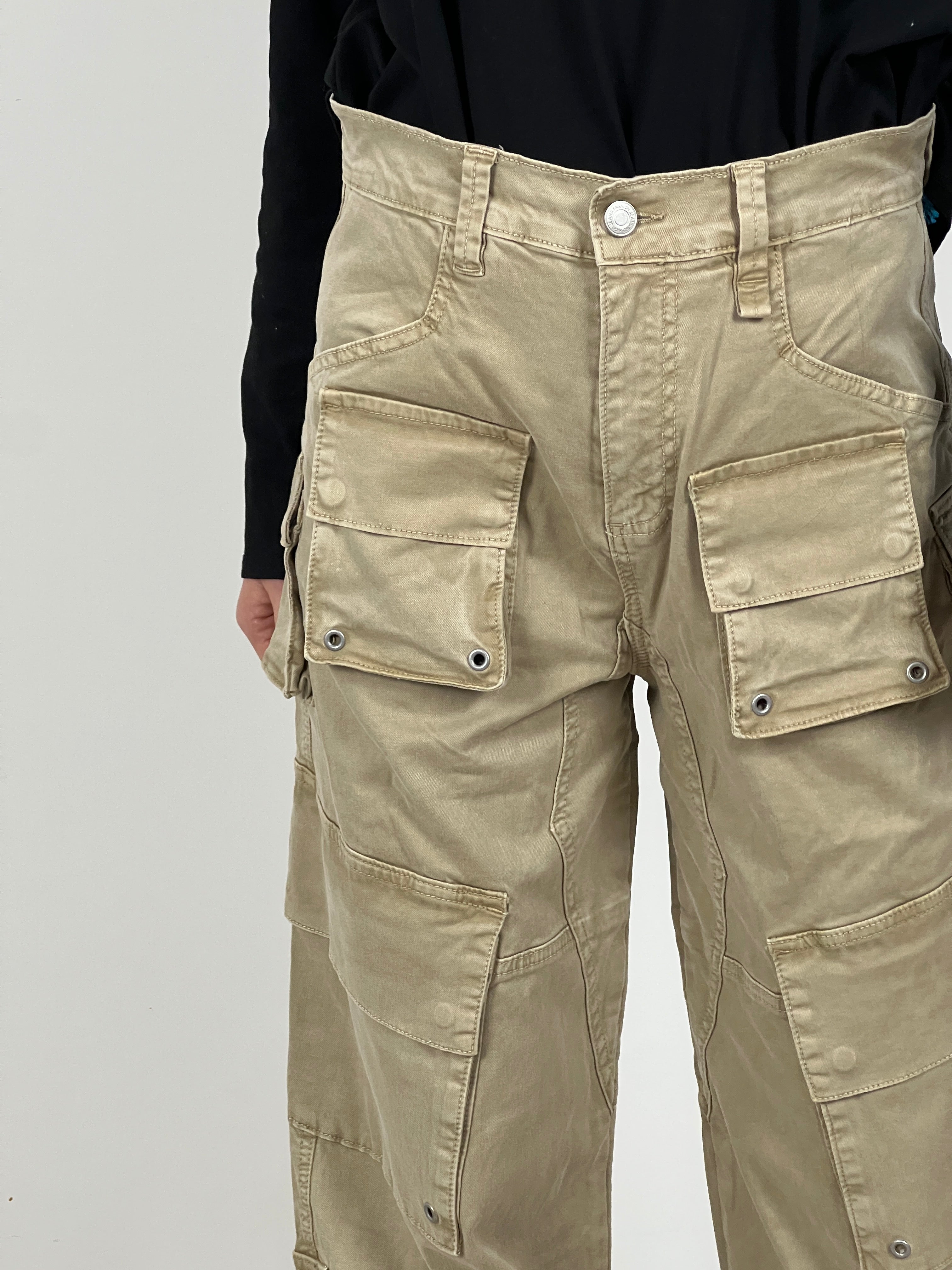 Jeans Safari multi tasconato col. Beige