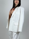 Blazer in bull di cotone by Lumina col. Bianco