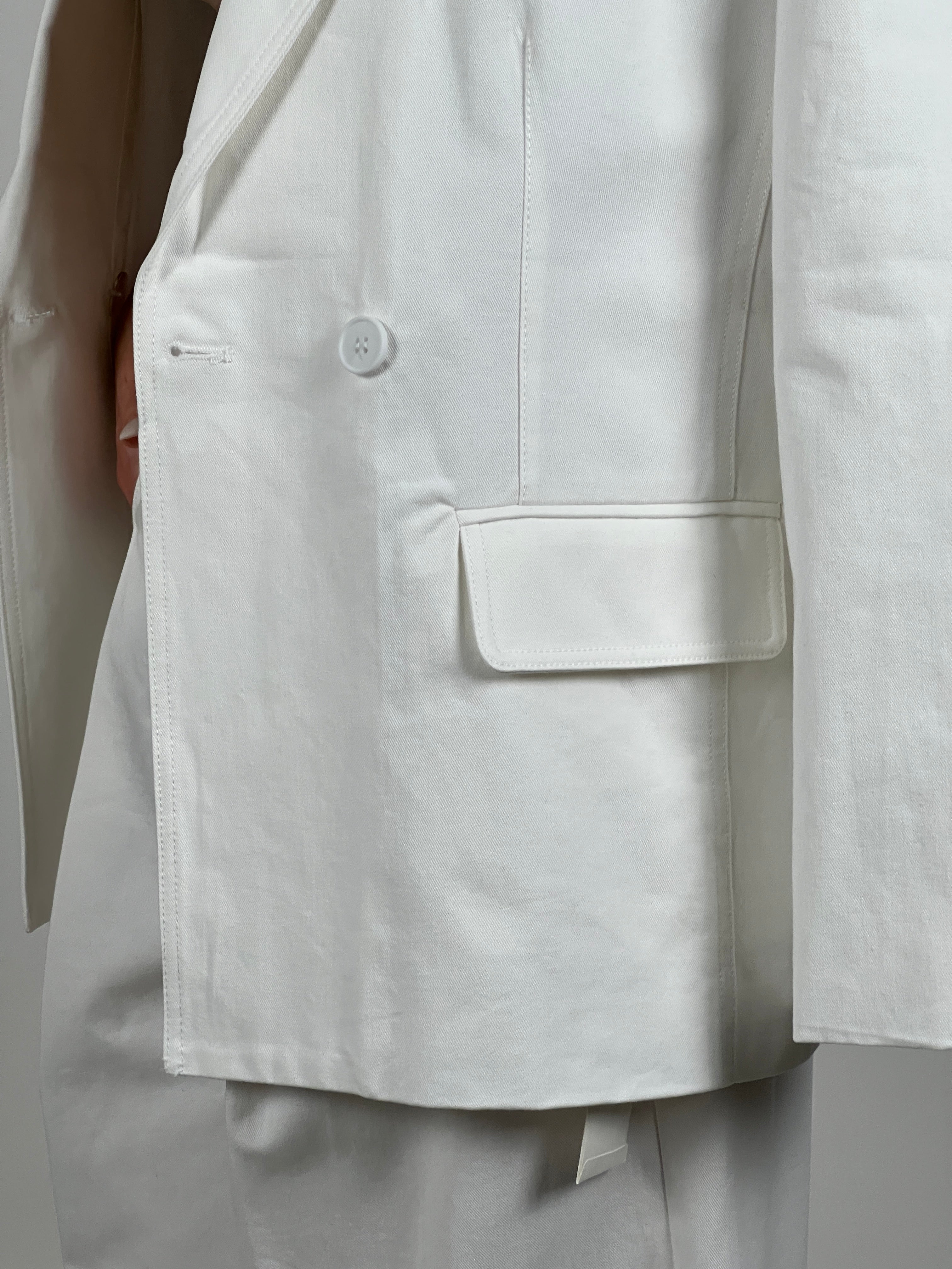 Blazer in bull di cotone by Lumina col. Bianco