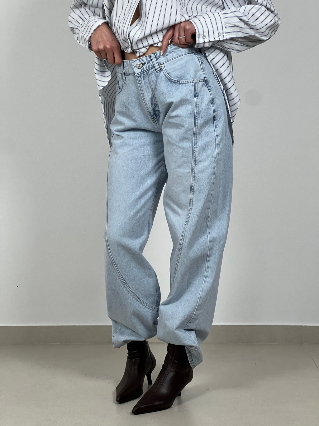 Jeans cucitura a scivolo by Lumina col. Denim chiaro