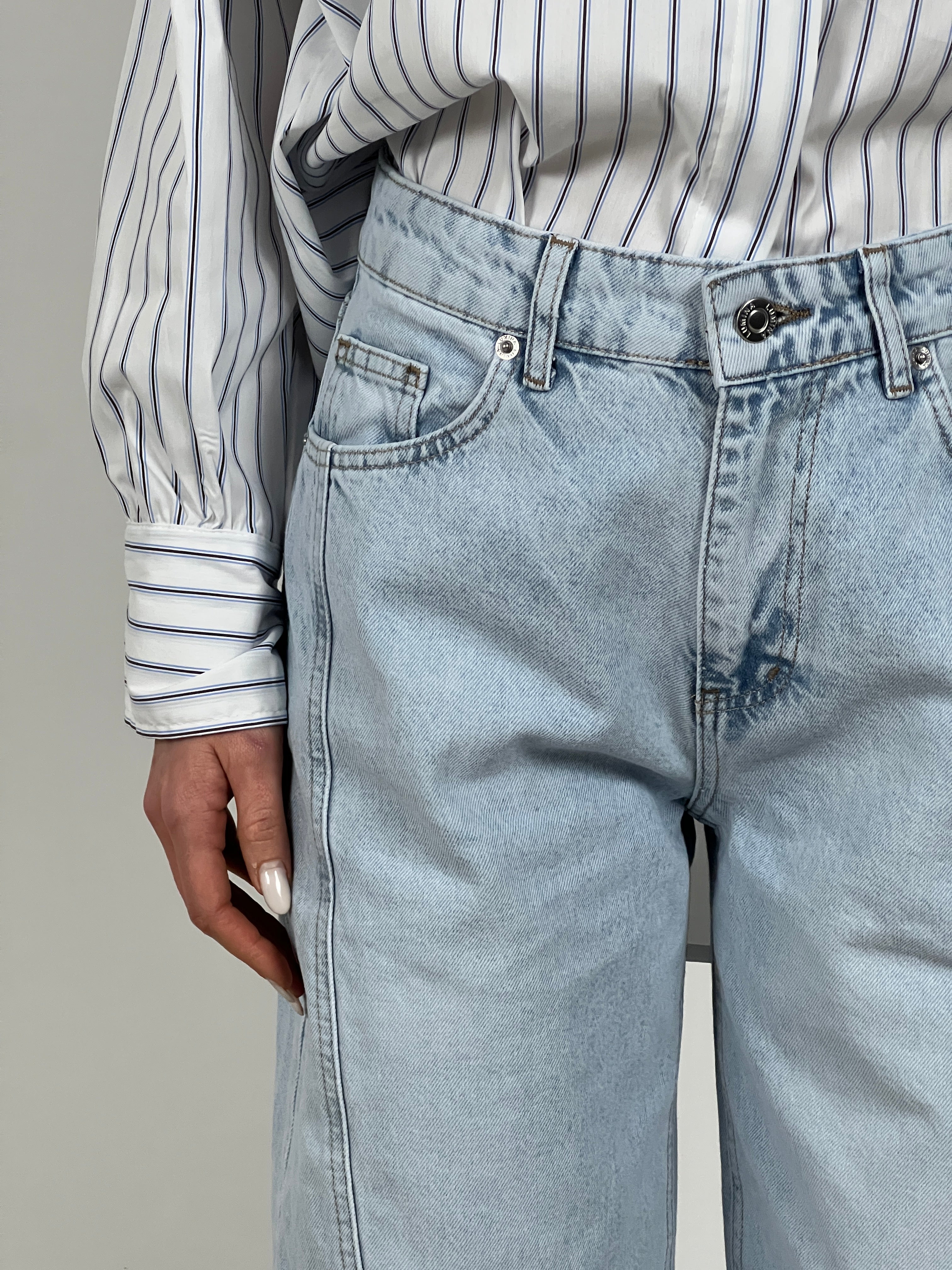 Jeans cucitura a scivolo by Lumina col. Denim chiaro