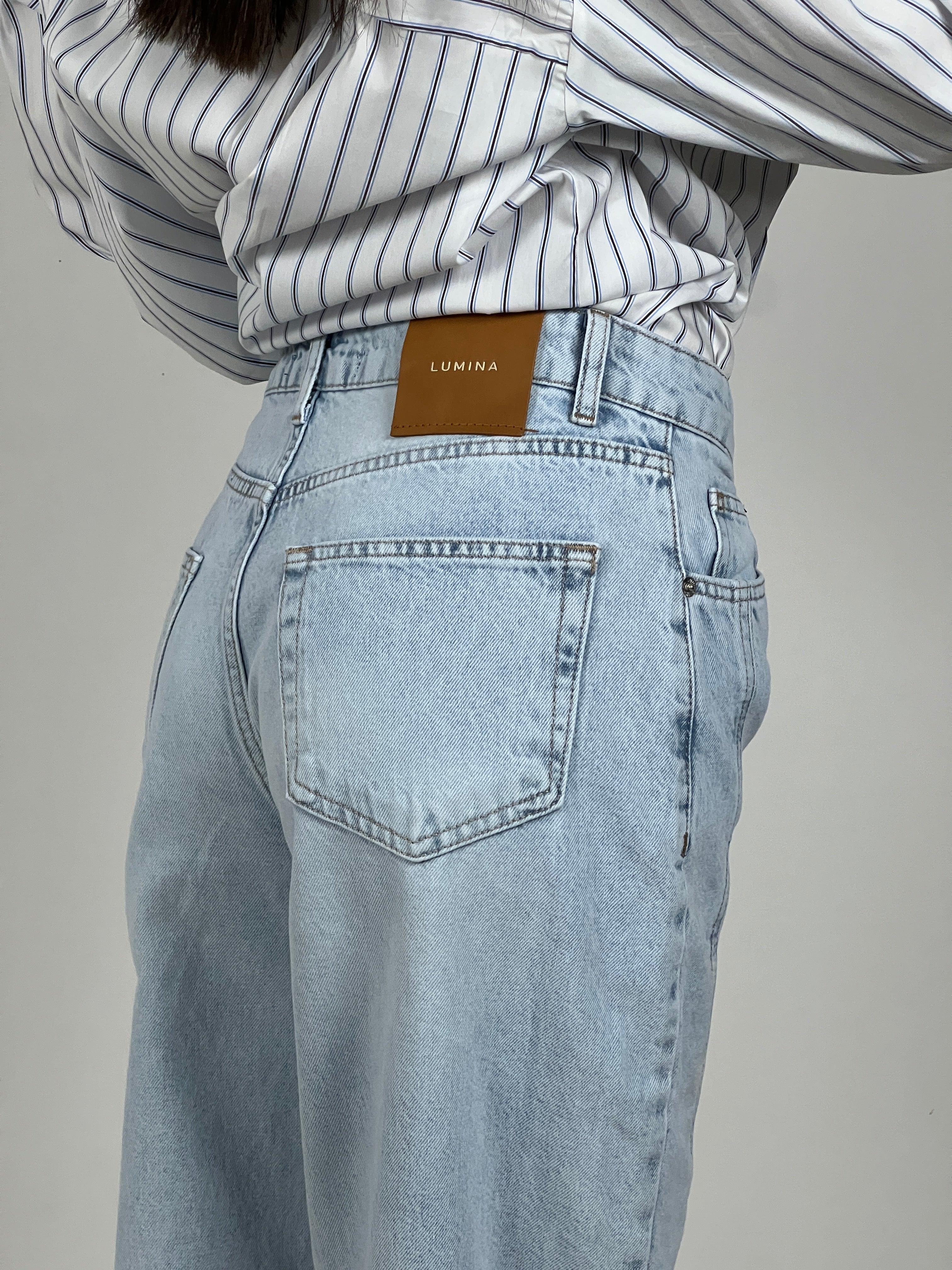 Jeans cucitura a scivolo by Lumina col. Denim chiaro