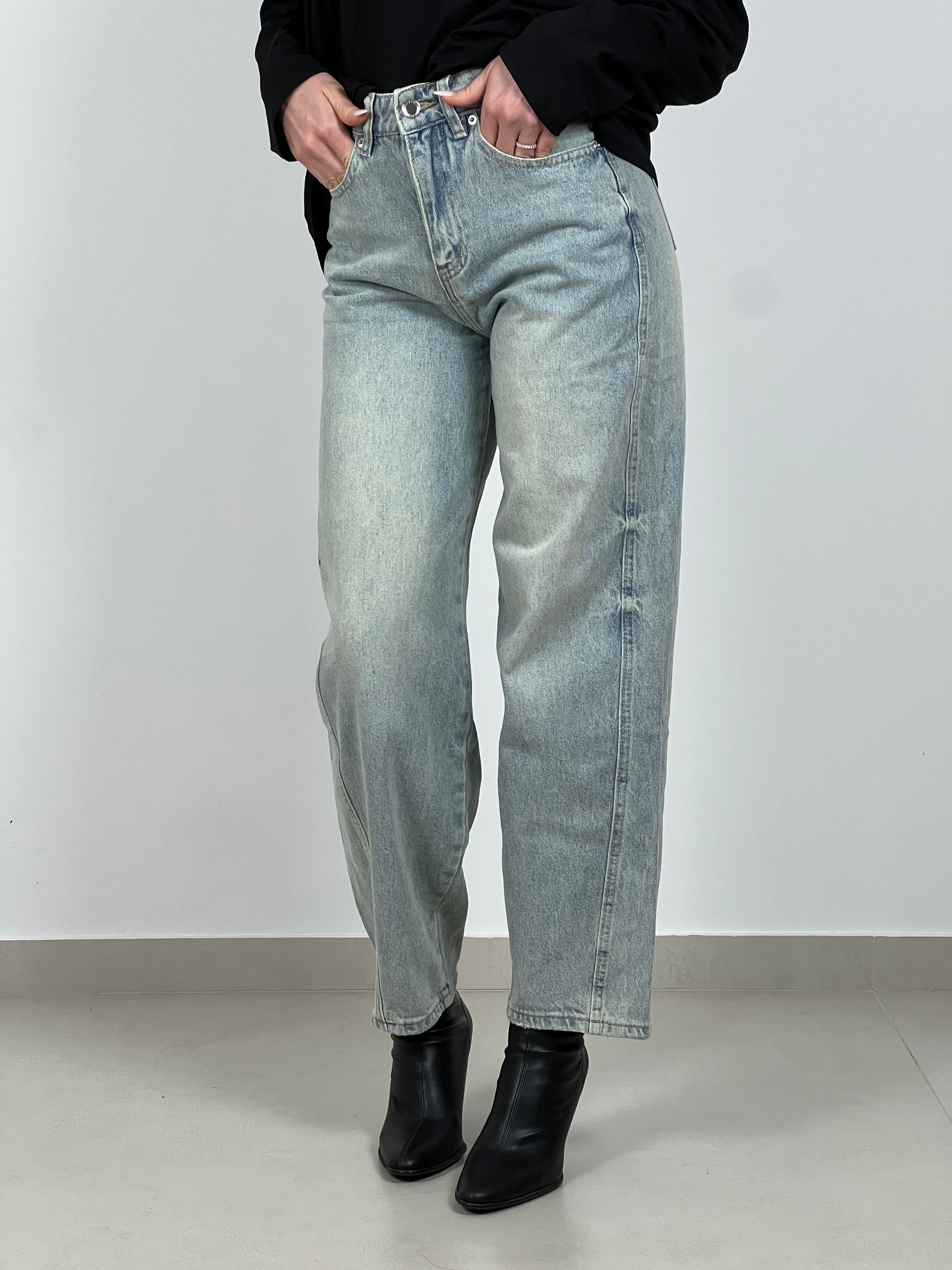 Jeans Straight lavaggio basic col. Denim