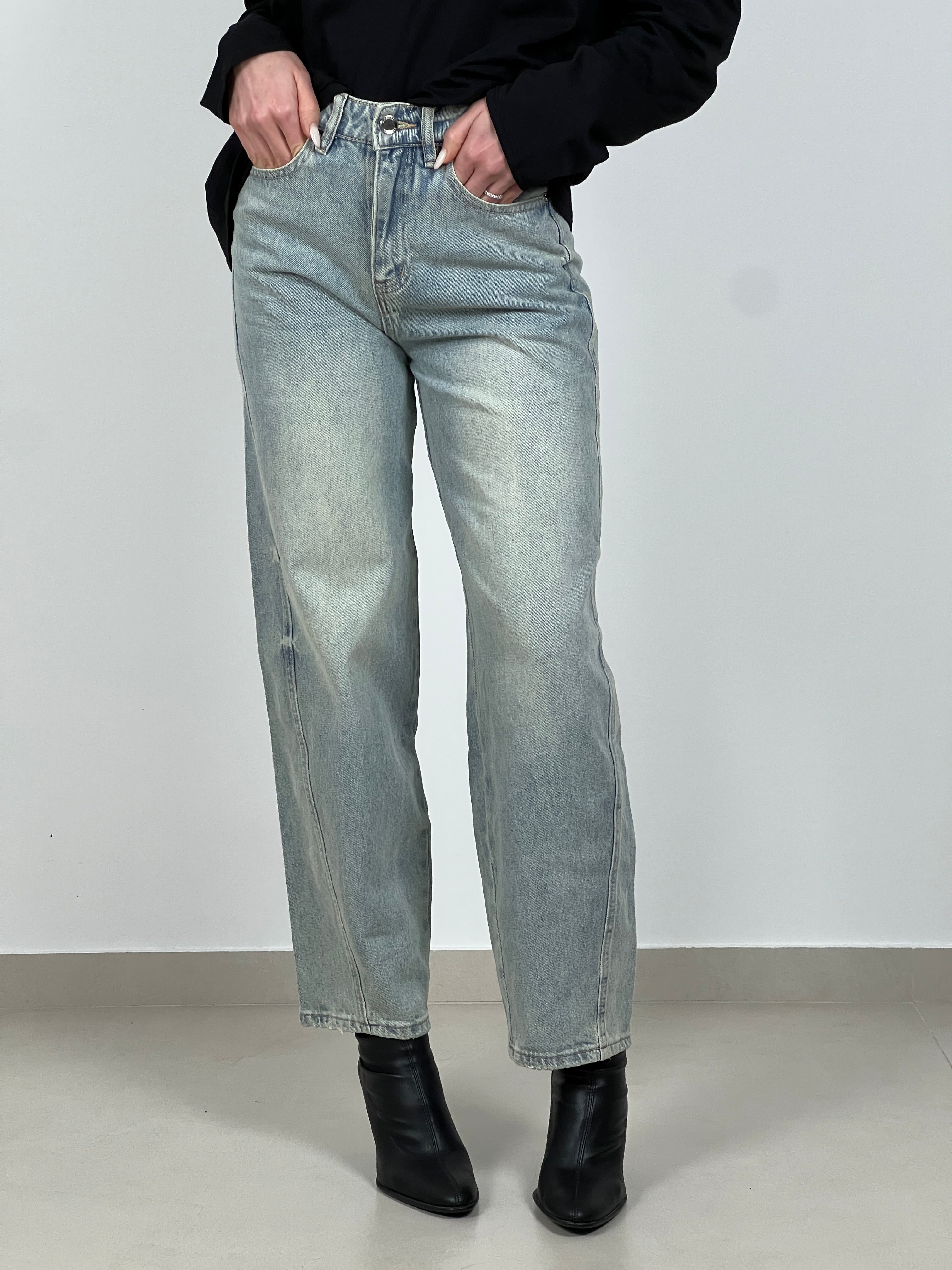Jeans Straight lavaggio basic col. Denim