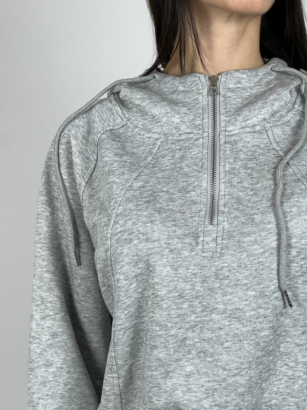 Completo felpa + pantalone palazzo col. Grigio