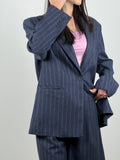 Blazer Gessato by Lumina col. Blu notte