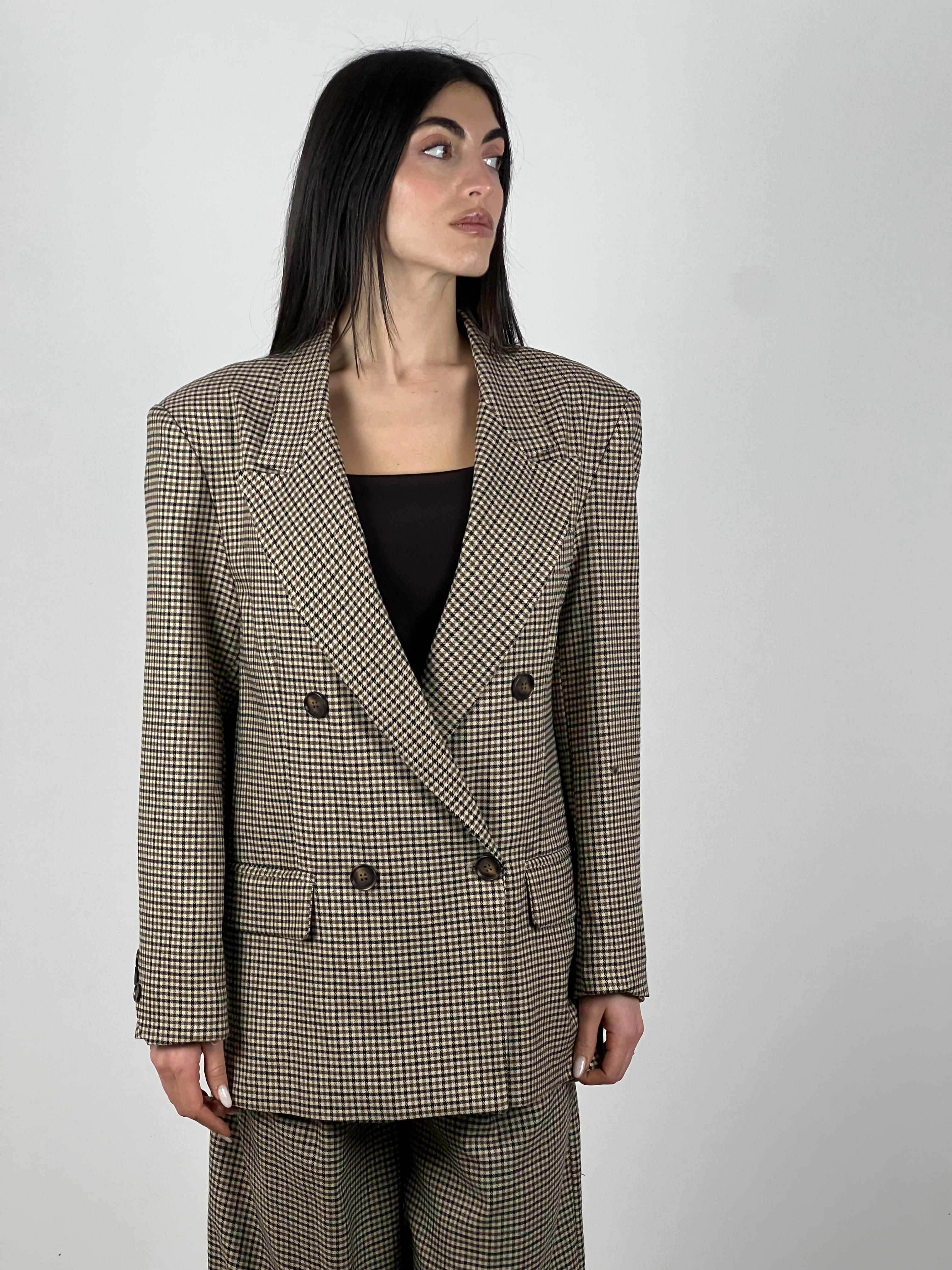 Giacca pied de poule by Lumina col. Cammello