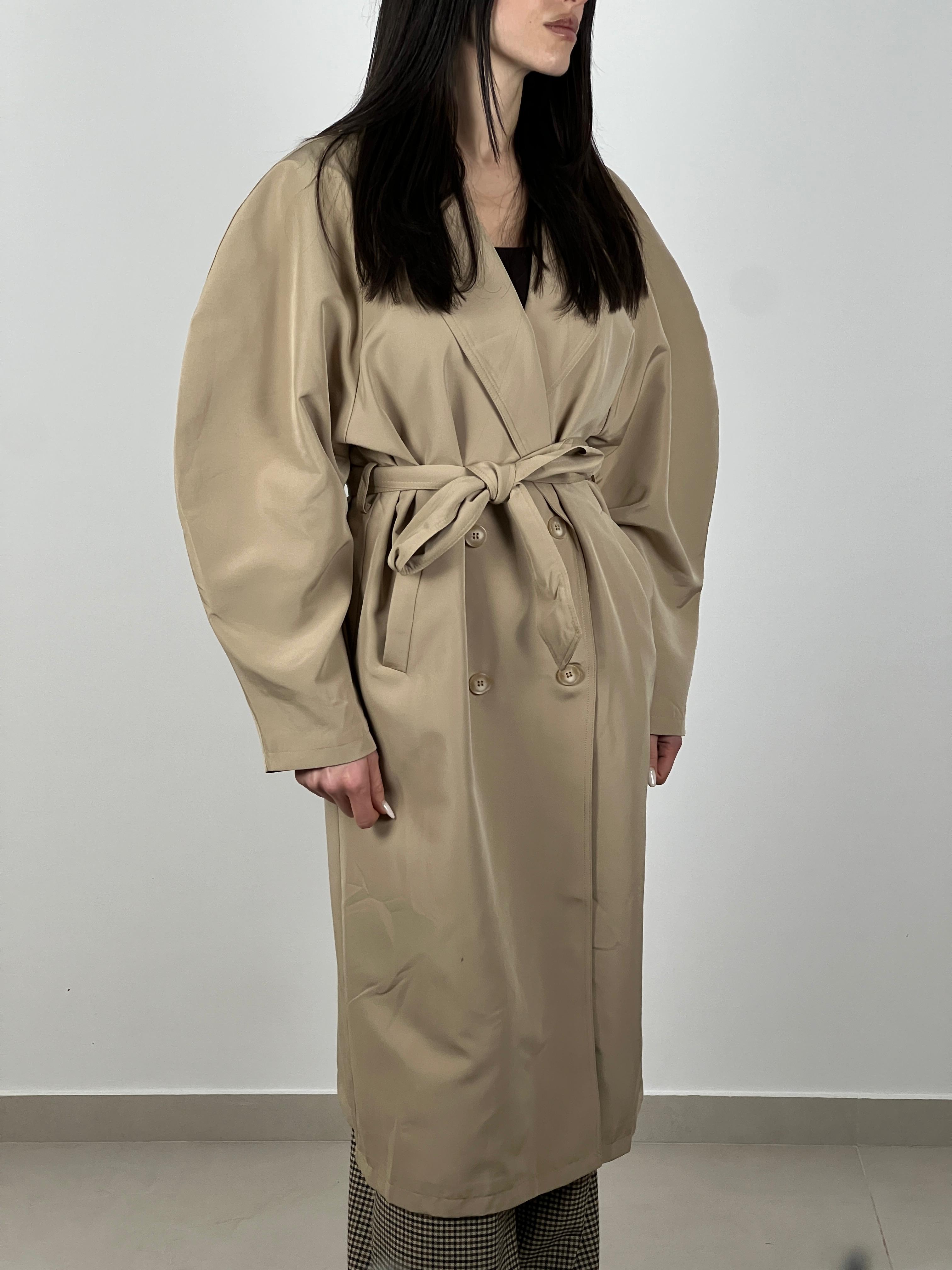 Trench con manica a ovetto col. Beige