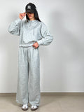 Completo felpa + pantalone palazzo col. Grigio