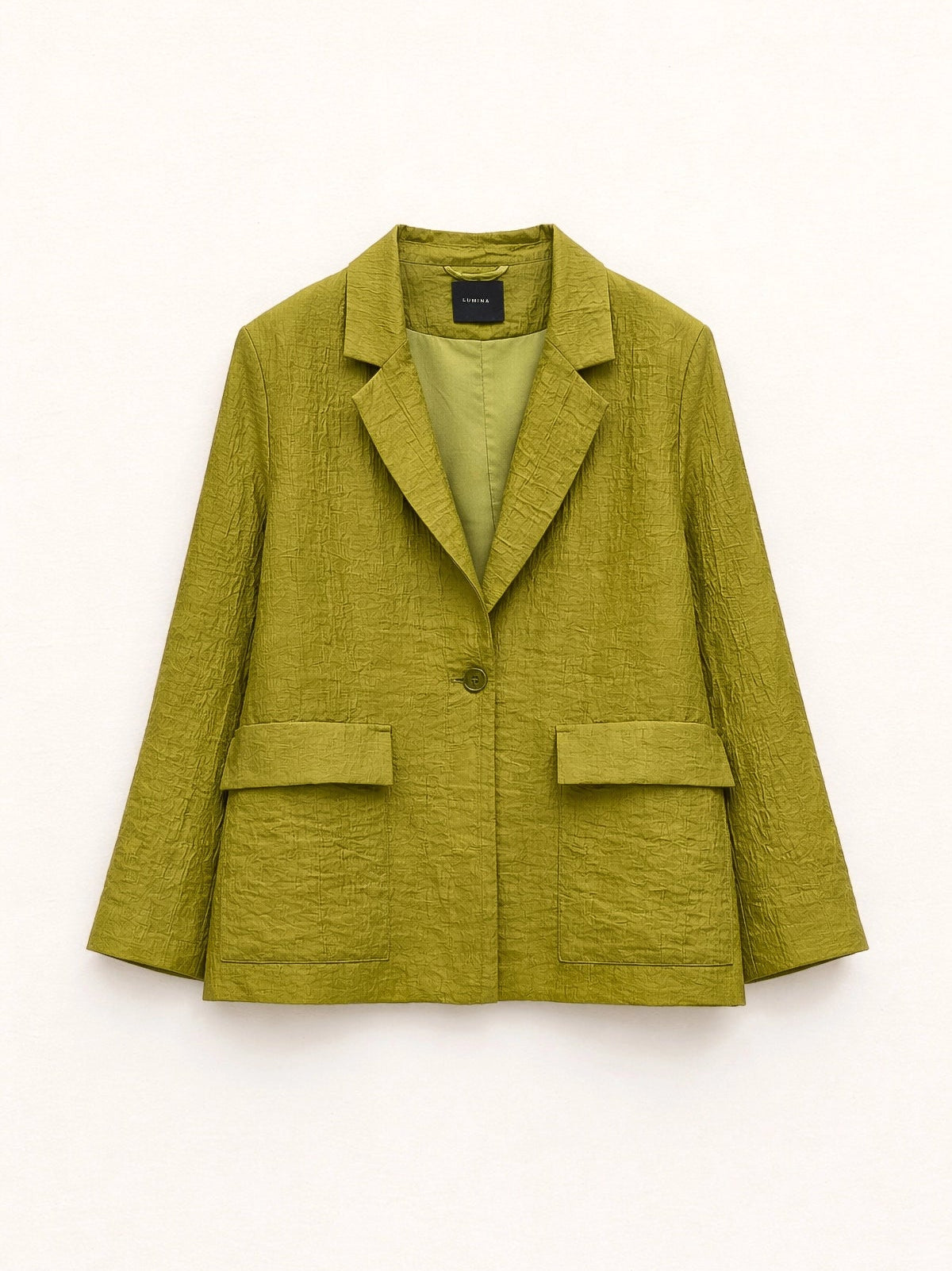 Blazer Lumina LC260065 misto tencel col. Verde oliva