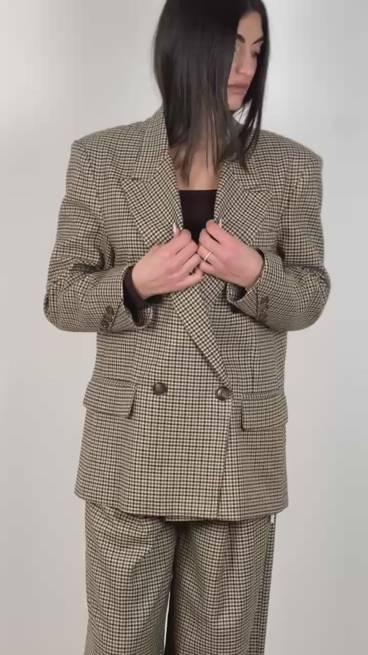 Giacca pied de poule by Lumina col. Cammello